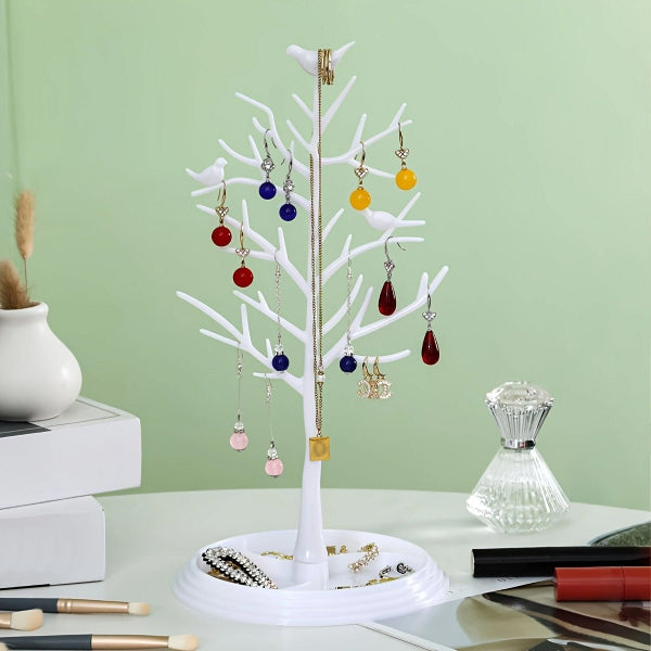 Arbre à bijoux blanc