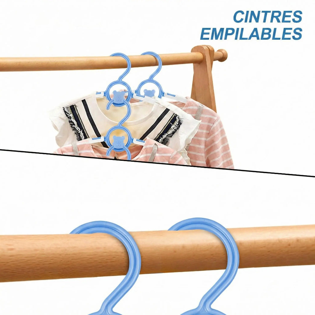 cintre enfant évolutif réglable empilé par trois