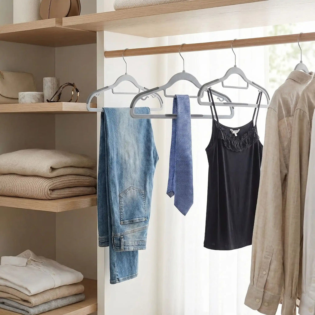 cintres tout en un pour cravate robe fines bretelles pantalon