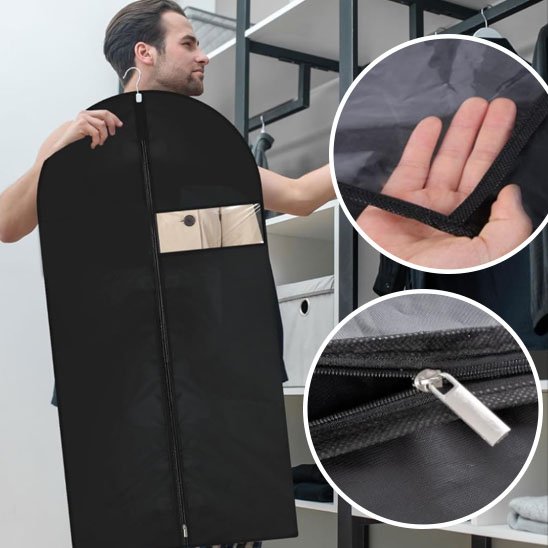 Housse à costume avec zip de fermeture 