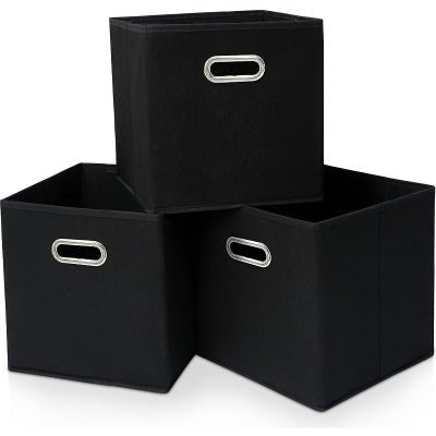 lot de trois paniers de rangement pliables