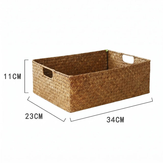panier de rangement en osier vintage taille M