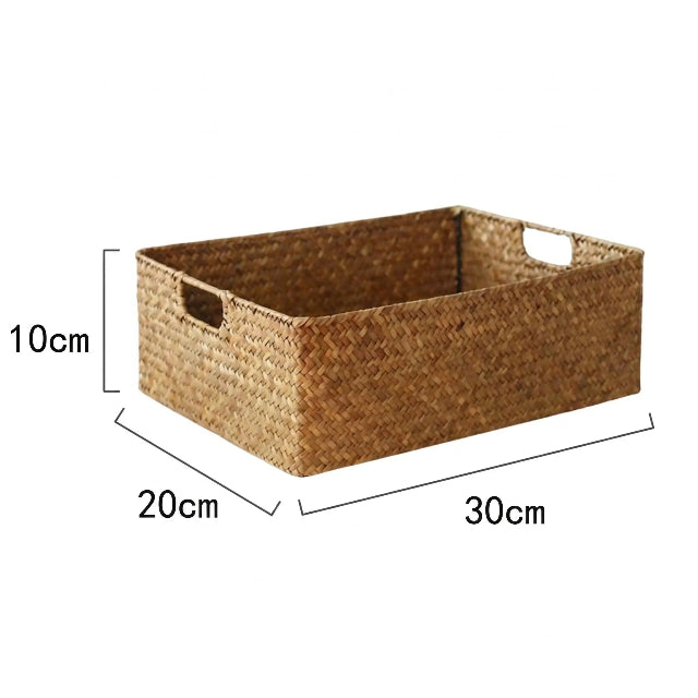 panier de rangement en osier vintage taille S
