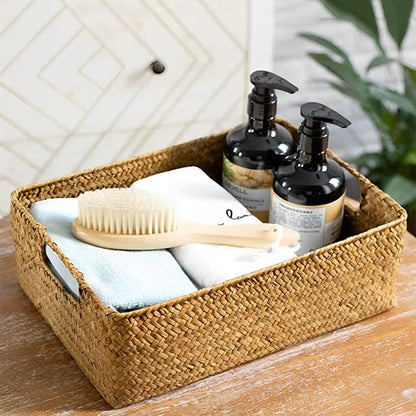 panier de rangement en osier vintage