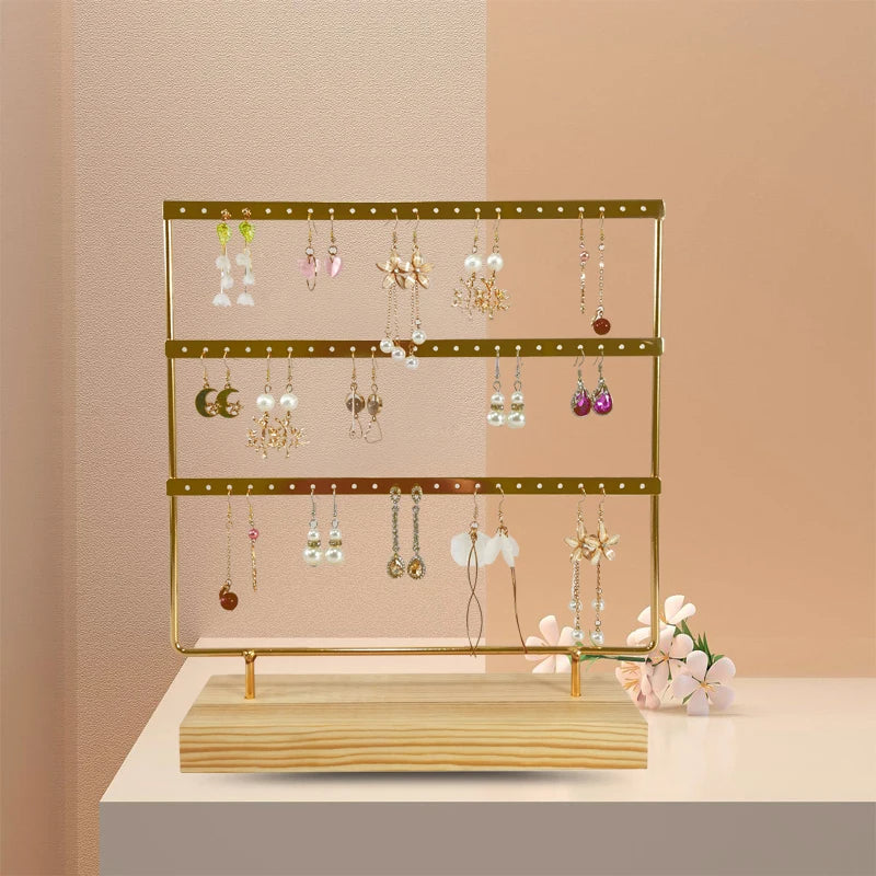 porte boucle d'oreille doré