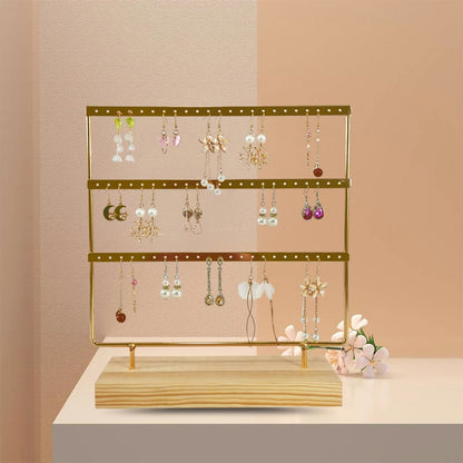 porte boucle d'oreille doré